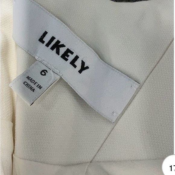 Likely White Cutout Sheath Stretch Ruffle Mini Dress 6 - Picture 4 of 4